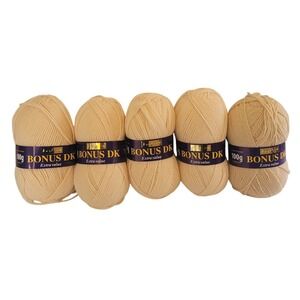 Hayfield Bonus DK 100g Yarn 5 Skeins Cream Beige Biscuit 0963